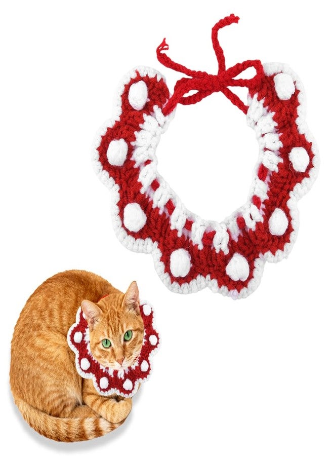 YangQian Small Dog Cat Bib Collar Pet Scarf Bib Small Dog Wedding Christmas Holiday Bandana Cats Birthday Party Outfit Cat Dress Up Accessories Tiny Dogs Neck Decoration Cats Saliva Towel Costume for Dogs Pet - Image 1